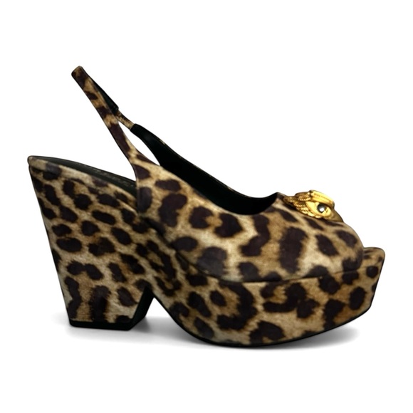 Kurt Geiger London Leopard Slingback Platform Wedge Sandals Women’s 9 Maximalist - Picture 5 of 13
